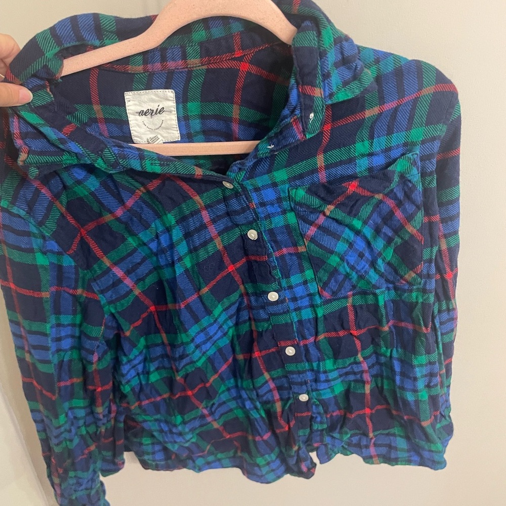 Aerie Multicolor Plaid Shirt